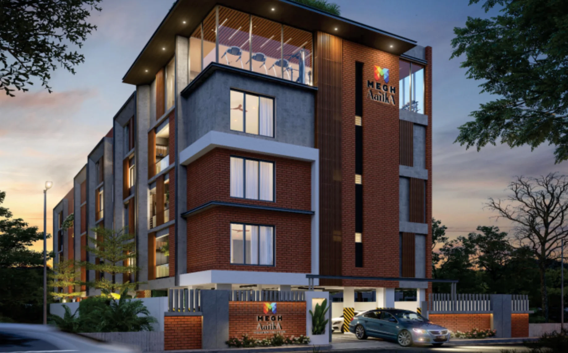 Silversky Megh Aarika Flats in Mogappair, Chennai - Residential Apartment Exterior View.